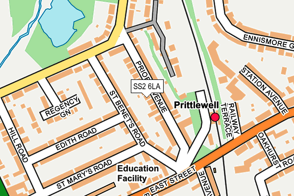 SS2 6LA map - OS OpenMap – Local (Ordnance Survey)