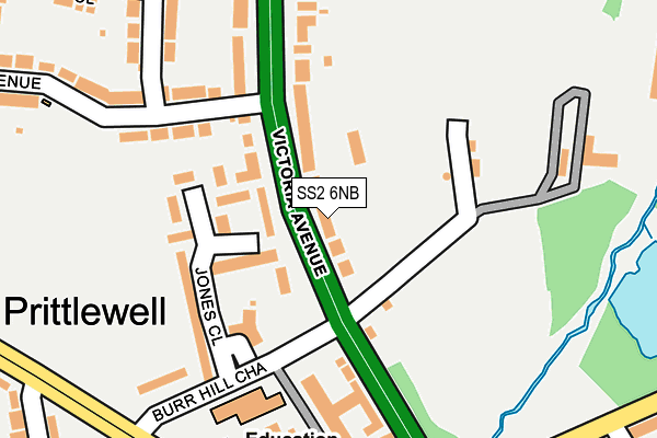 SS2 6NB map - OS OpenMap – Local (Ordnance Survey)