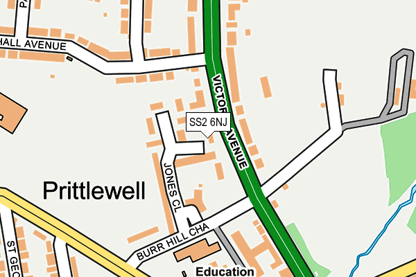 SS2 6NJ map - OS OpenMap – Local (Ordnance Survey)