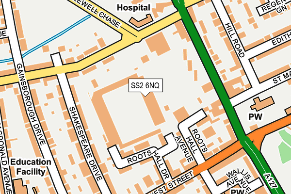 SS2 6NQ map - OS OpenMap – Local (Ordnance Survey)