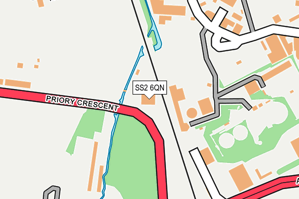 SS2 6QN map - OS OpenMap – Local (Ordnance Survey)