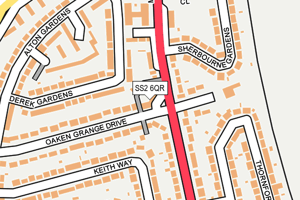 SS2 6QR map - OS OpenMap – Local (Ordnance Survey)