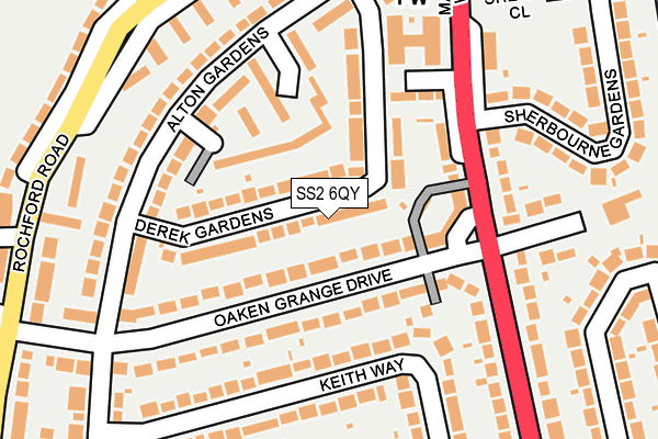 SS2 6QY map - OS OpenMap – Local (Ordnance Survey)