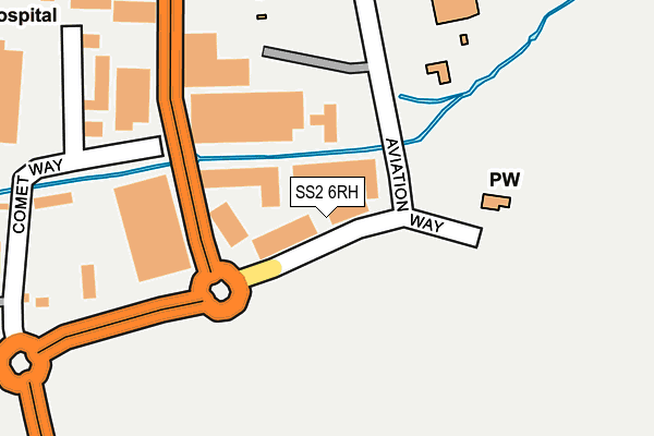 SS2 6RH map - OS OpenMap – Local (Ordnance Survey)