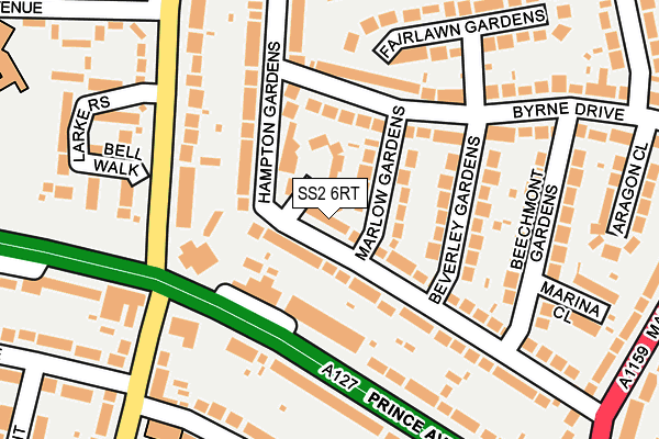 SS2 6RT map - OS OpenMap – Local (Ordnance Survey)