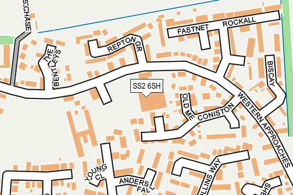 SS2 6SH map - OS OpenMap – Local (Ordnance Survey)