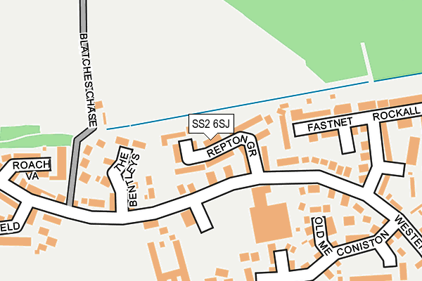 SS2 6SJ map - OS OpenMap – Local (Ordnance Survey)