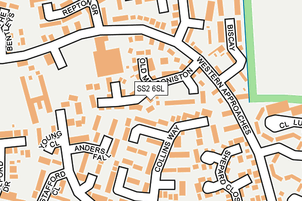 SS2 6SL map - OS OpenMap – Local (Ordnance Survey)