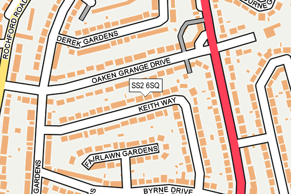 SS2 6SQ map - OS OpenMap – Local (Ordnance Survey)