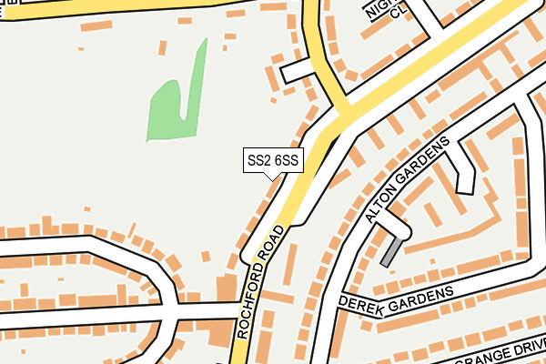 SS2 6SS map - OS OpenMap – Local (Ordnance Survey)