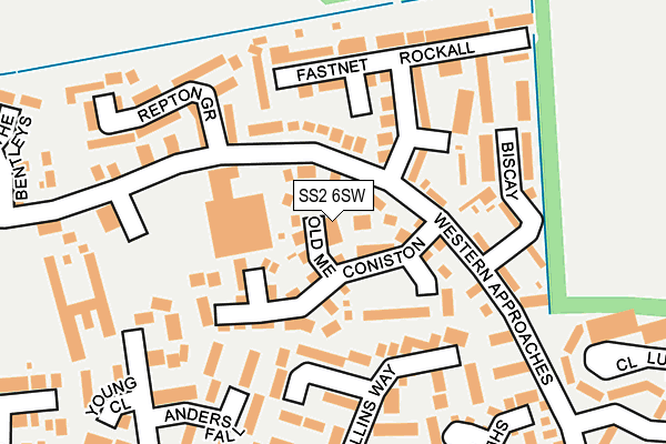 SS2 6SW map - OS OpenMap – Local (Ordnance Survey)