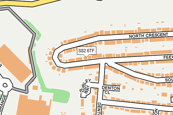 SS2 6TF map - OS OpenMap – Local (Ordnance Survey)