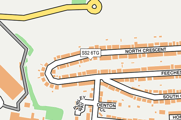 SS2 6TG map - OS OpenMap – Local (Ordnance Survey)