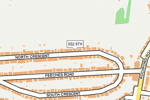SS2 6TH map - OS OpenMap – Local (Ordnance Survey)
