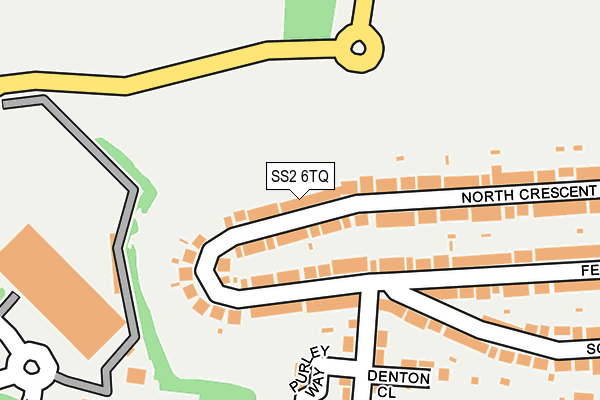 SS2 6TQ map - OS OpenMap – Local (Ordnance Survey)
