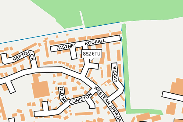 SS2 6TU map - OS OpenMap – Local (Ordnance Survey)