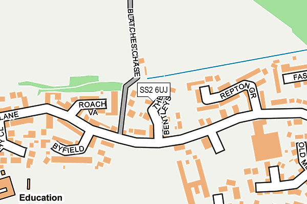 SS2 6UJ map - OS OpenMap – Local (Ordnance Survey)