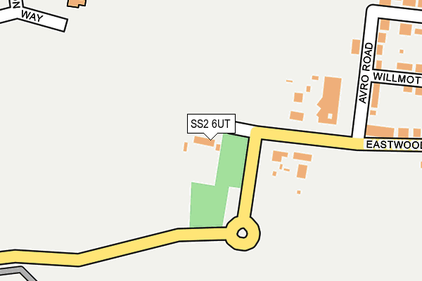 SS2 6UT map - OS OpenMap – Local (Ordnance Survey)