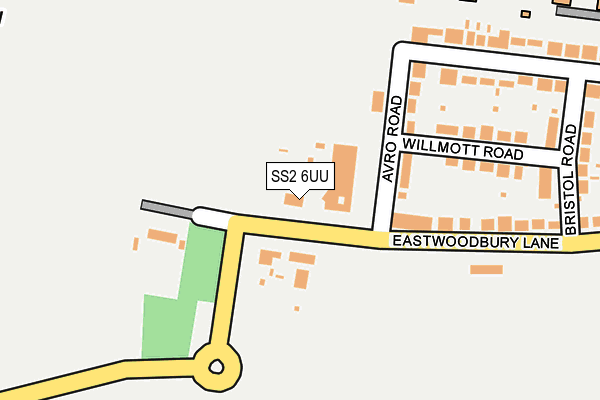 SS2 6UU map - OS OpenMap – Local (Ordnance Survey)