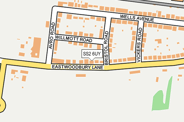 SS2 6UY map - OS OpenMap – Local (Ordnance Survey)