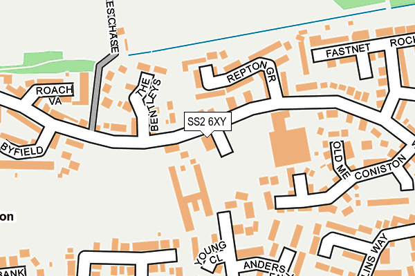 SS2 6XY map - OS OpenMap – Local (Ordnance Survey)