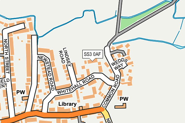 SS3 0AF map - OS OpenMap – Local (Ordnance Survey)