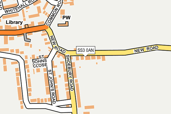 SS3 0AN map - OS OpenMap – Local (Ordnance Survey)