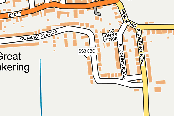 SS3 0BQ map - OS OpenMap – Local (Ordnance Survey)