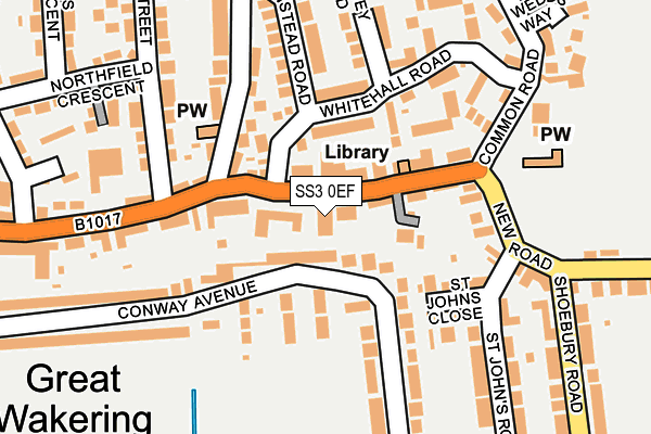 SS3 0EF map - OS OpenMap – Local (Ordnance Survey)