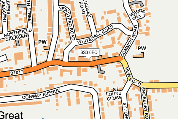 SS3 0EQ map - OS OpenMap – Local (Ordnance Survey)