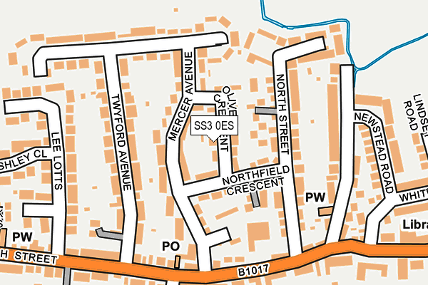 SS3 0ES map - OS OpenMap – Local (Ordnance Survey)