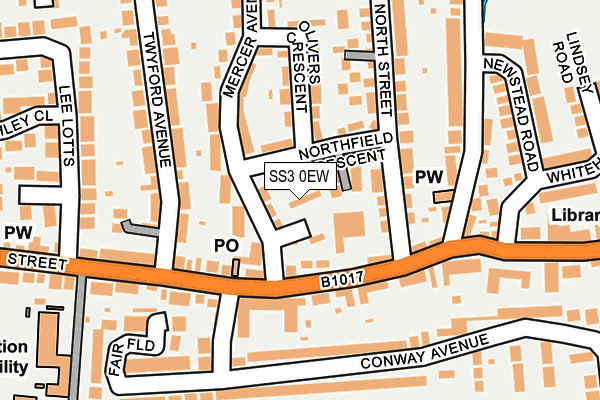SS3 0EW map - OS OpenMap – Local (Ordnance Survey)