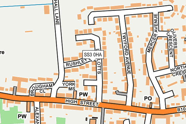 SS3 0HA map - OS OpenMap – Local (Ordnance Survey)