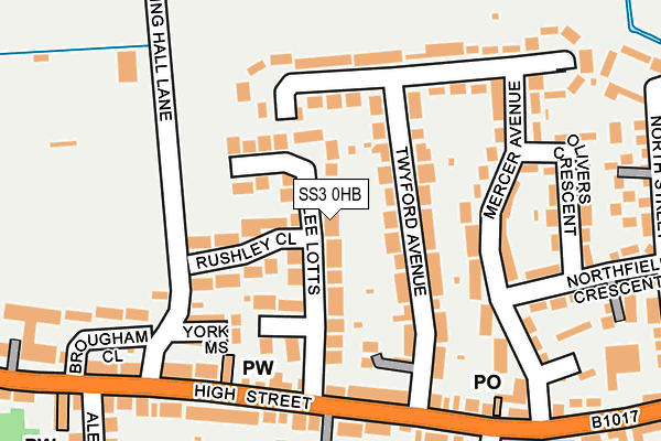 SS3 0HB map - OS OpenMap – Local (Ordnance Survey)