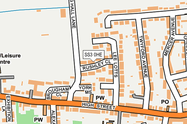 SS3 0HE map - OS OpenMap – Local (Ordnance Survey)