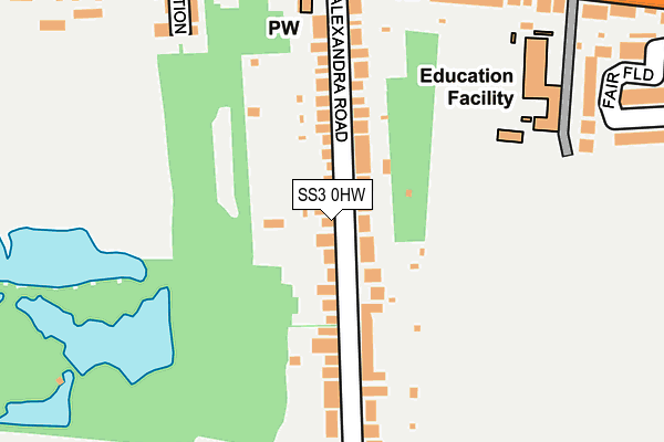 SS3 0HW map - OS OpenMap – Local (Ordnance Survey)