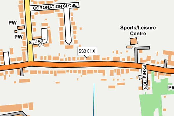 SS3 0HX map - OS OpenMap – Local (Ordnance Survey)