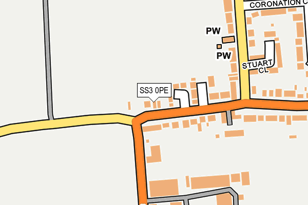 SS3 0PE map - OS OpenMap – Local (Ordnance Survey)
