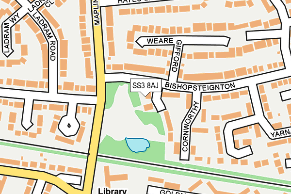 SS3 8AJ map - OS OpenMap – Local (Ordnance Survey)