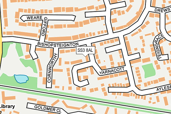 SS3 8AL map - OS OpenMap – Local (Ordnance Survey)