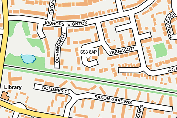 SS3 8AP map - OS OpenMap – Local (Ordnance Survey)