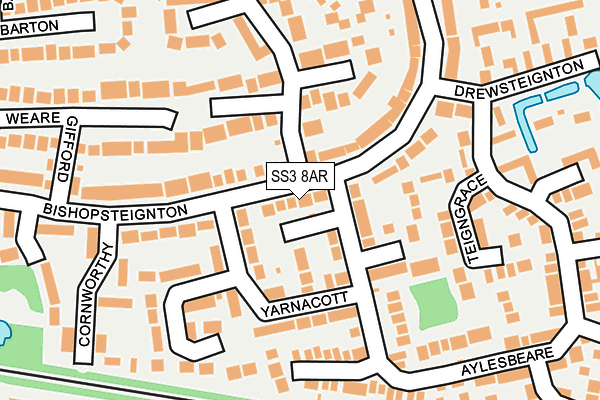 SS3 8AR map - OS OpenMap – Local (Ordnance Survey)