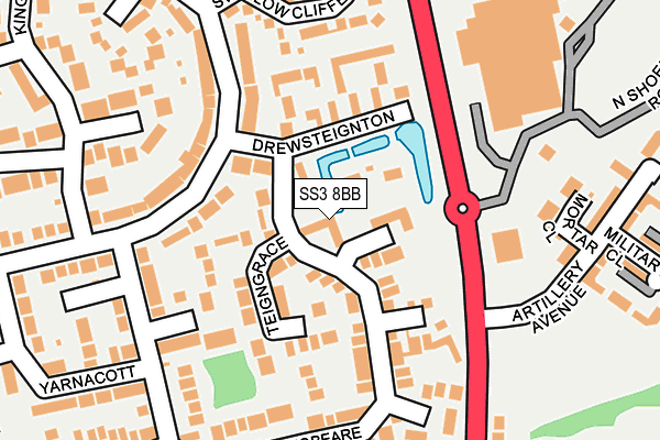 SS3 8BB map - OS OpenMap – Local (Ordnance Survey)