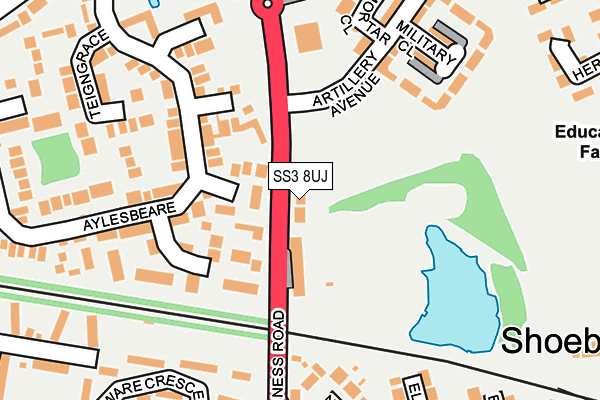 SS3 8UJ map - OS OpenMap – Local (Ordnance Survey)