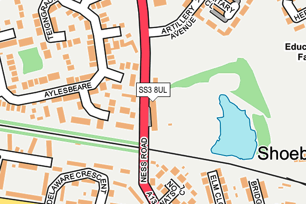 SS3 8UL map - OS OpenMap – Local (Ordnance Survey)