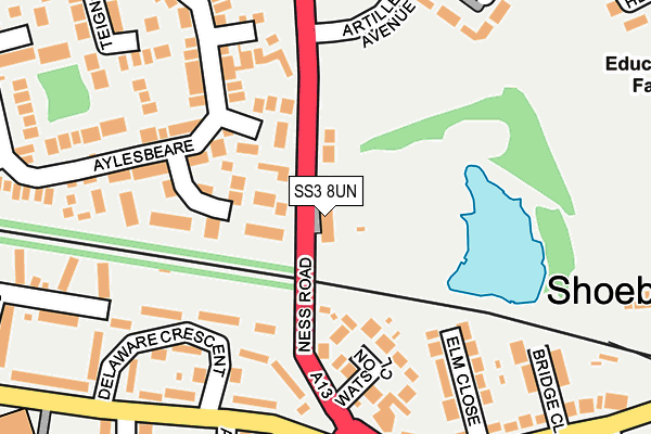 SS3 8UN map - OS OpenMap – Local (Ordnance Survey)