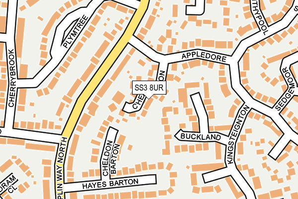 SS3 8UR map - OS OpenMap – Local (Ordnance Survey)