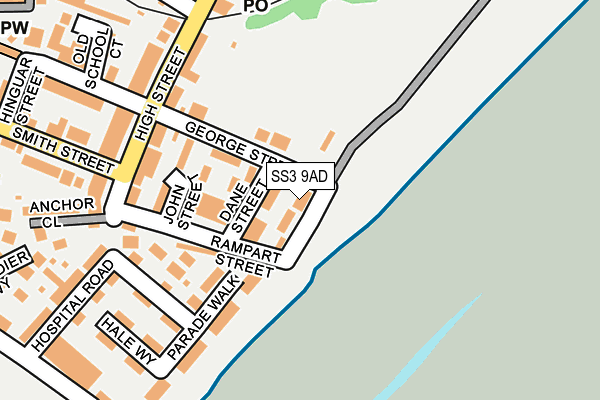 SS3 9AD map - OS OpenMap – Local (Ordnance Survey)