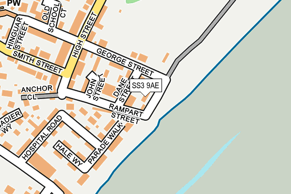 SS3 9AE map - OS OpenMap – Local (Ordnance Survey)