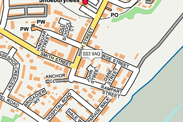 SS3 9AQ map - OS OpenMap – Local (Ordnance Survey)